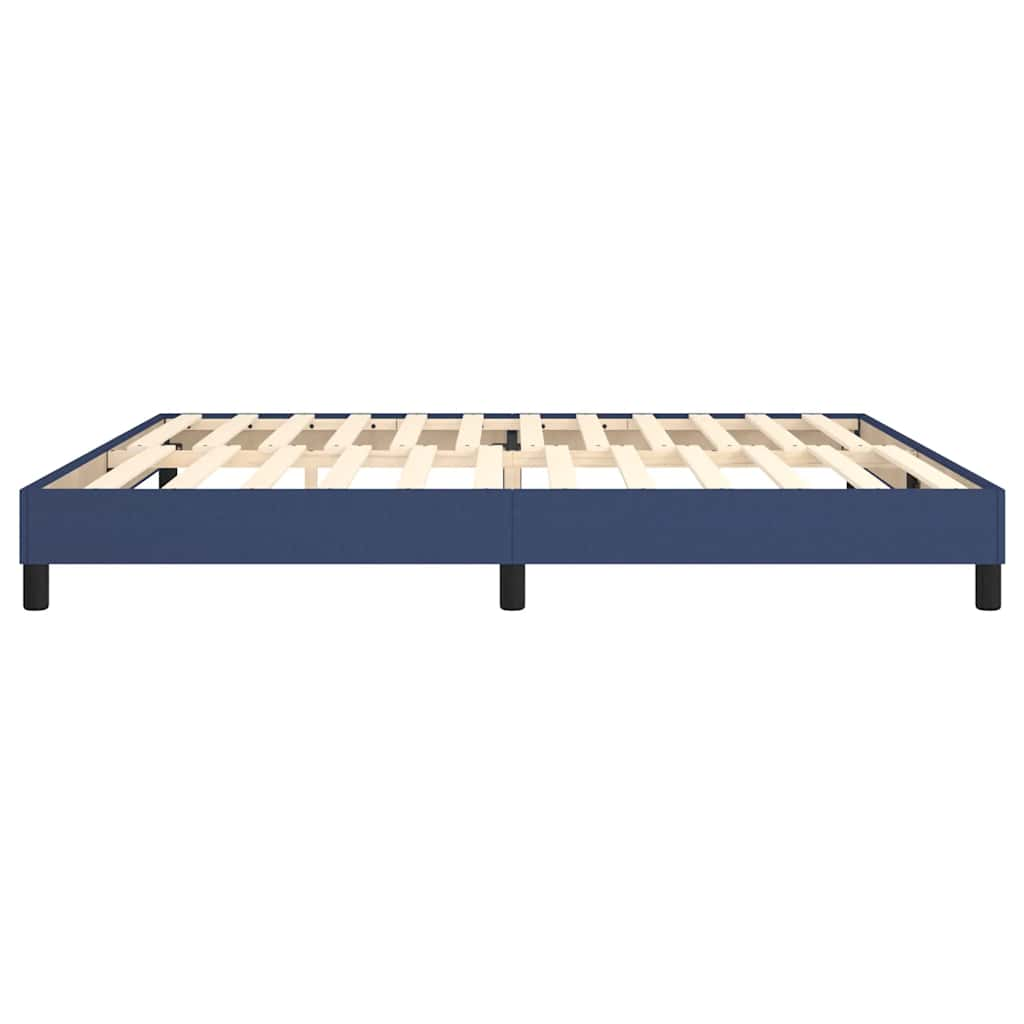 Cadre de lit sans matelas bleu 200x200 cm tissu