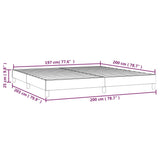 Cadre de lit sans matelas bleu 200x200 cm tissu