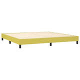 Cadre de lit sans matelas vert 200x200 cm tissu