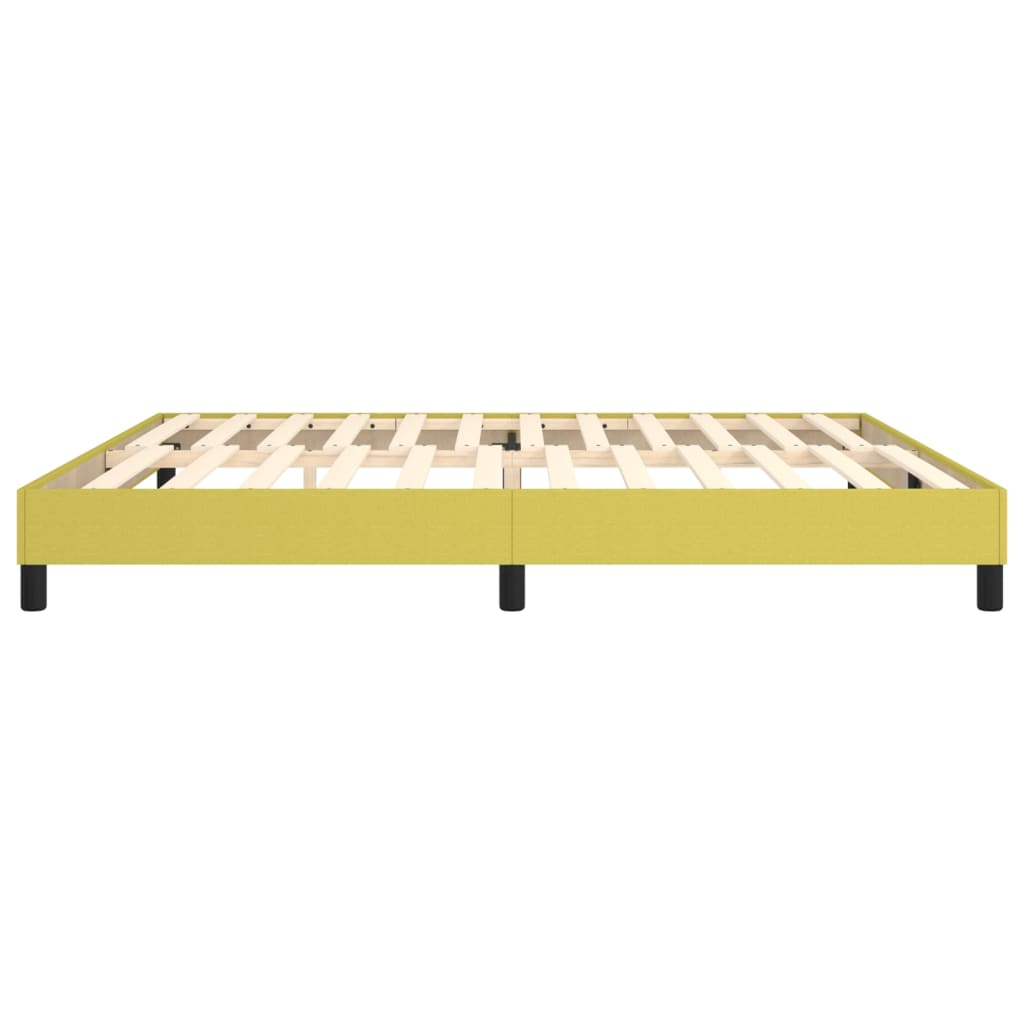 Cadre de lit sans matelas vert 200x200 cm tissu