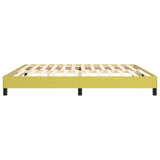 Cadre de lit sans matelas vert 200x200 cm tissu