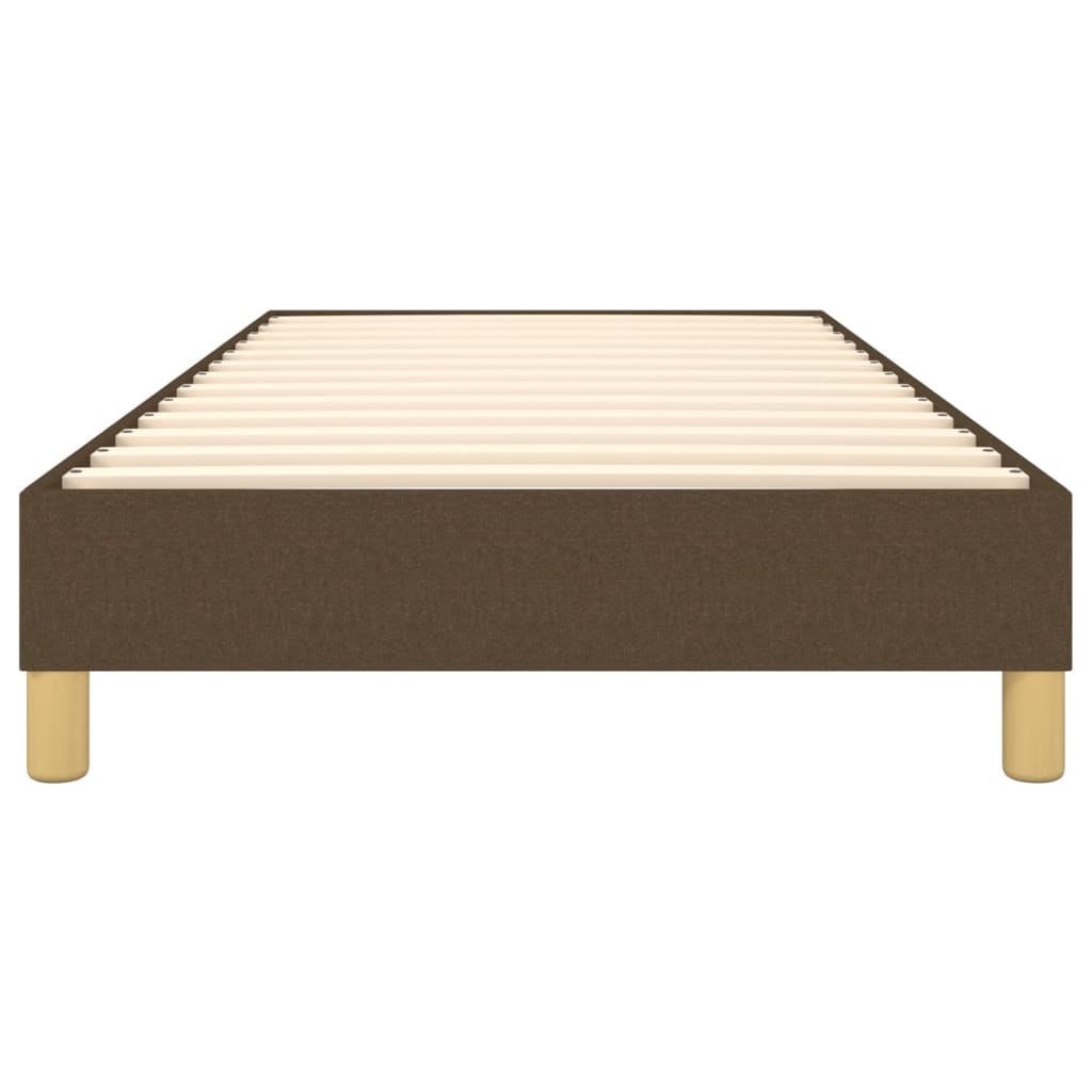 Cadre de lit sans matelas marron foncé 80x200 cm tissu