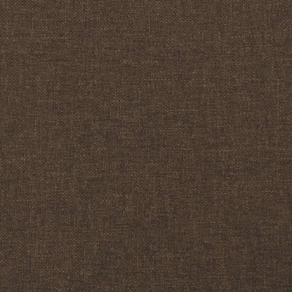 Cadre de lit sans matelas marron foncé 80x200 cm tissu