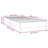 Cadre de lit sans matelas marron foncé 80x200 cm tissu