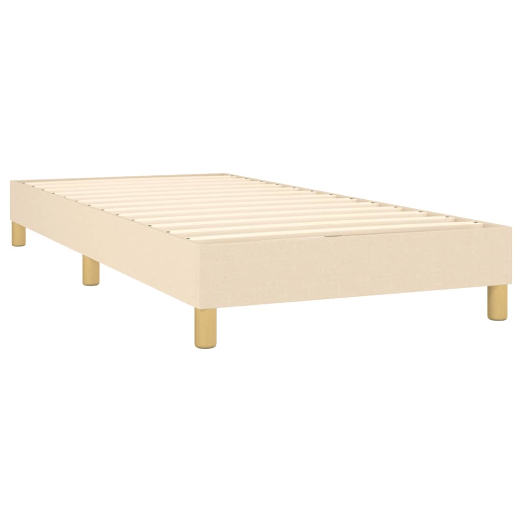 Cadre de lit sans matelas crème 80x200 cm tissu