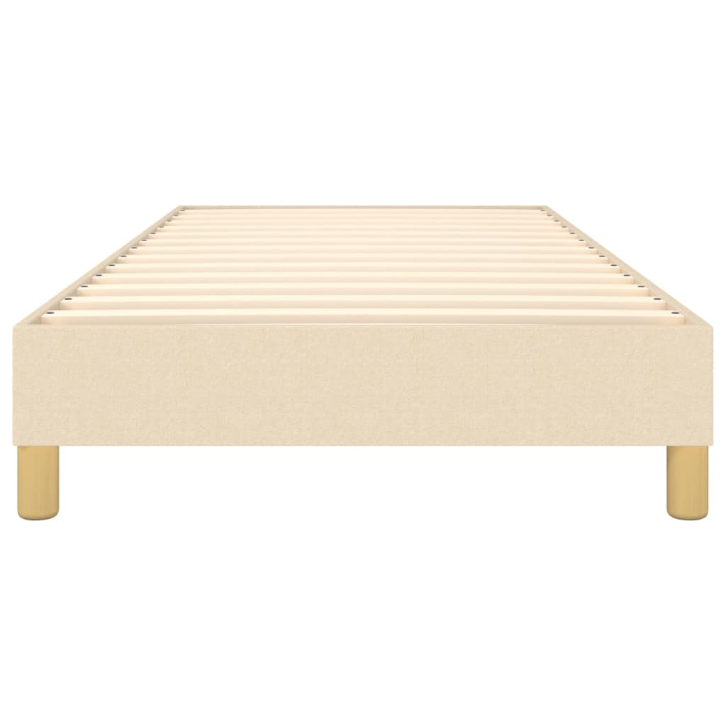 Cadre de lit sans matelas crème 80x200 cm tissu