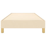 Cadre de lit sans matelas crème 80x200 cm tissu