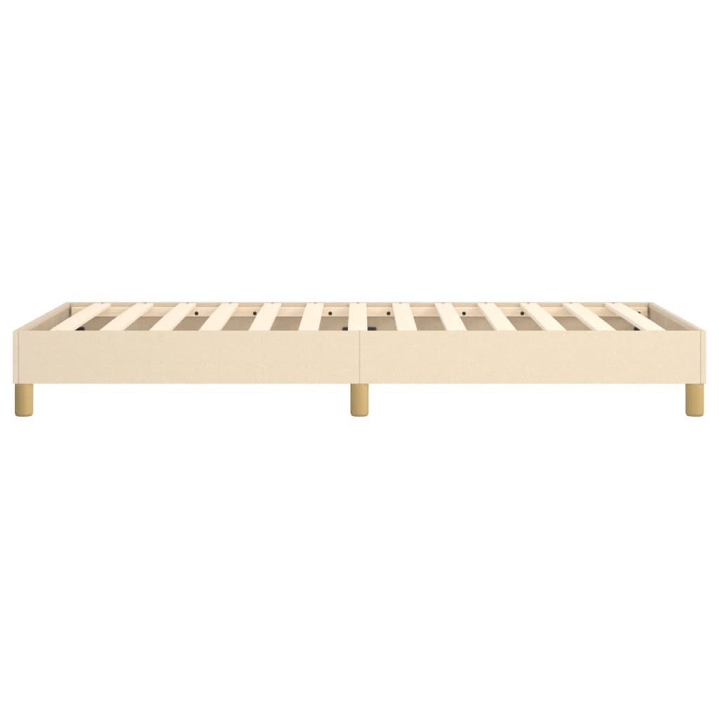 Cadre de lit sans matelas crème 80x200 cm tissu