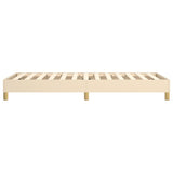 Cadre de lit sans matelas crème 80x200 cm tissu