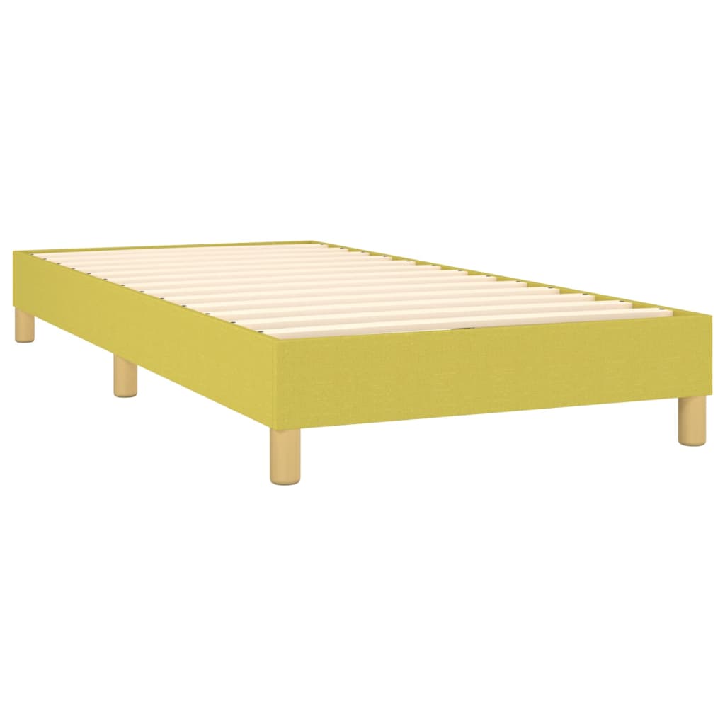 Cadre de lit sans matelas vert 80x200 cm tissu