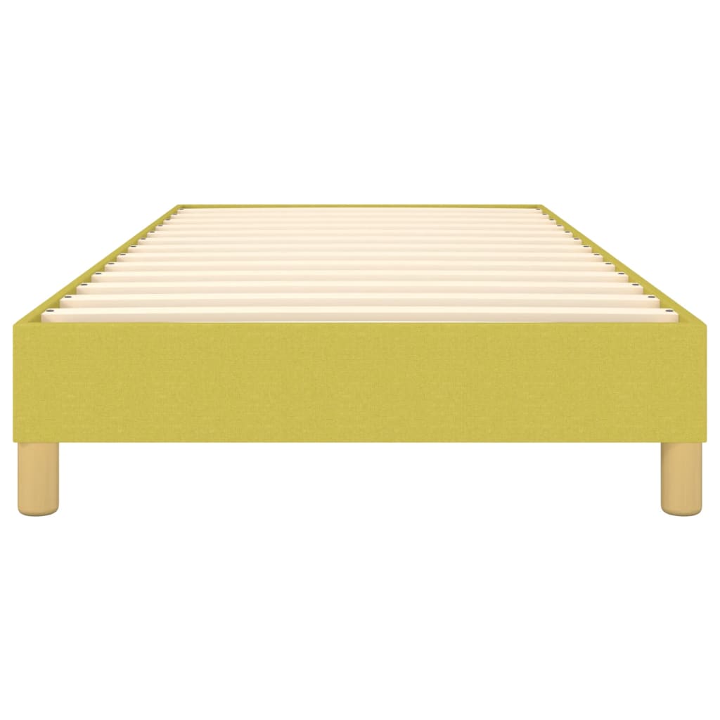 Cadre de lit sans matelas vert 80x200 cm tissu