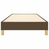 Cadre de lit sans matelas marron foncé 90x190 cm tissu