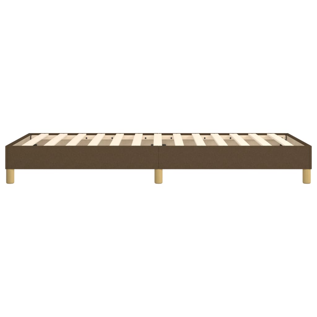 Cadre de lit sans matelas marron foncé 90x190 cm tissu