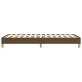 Cadre de lit sans matelas marron foncé 90x190 cm tissu