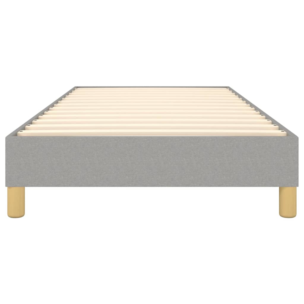 Cadre de lit sans matelas gris clair 90x200 cm tissu