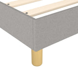 Cadre de lit sans matelas gris clair 90x200 cm tissu