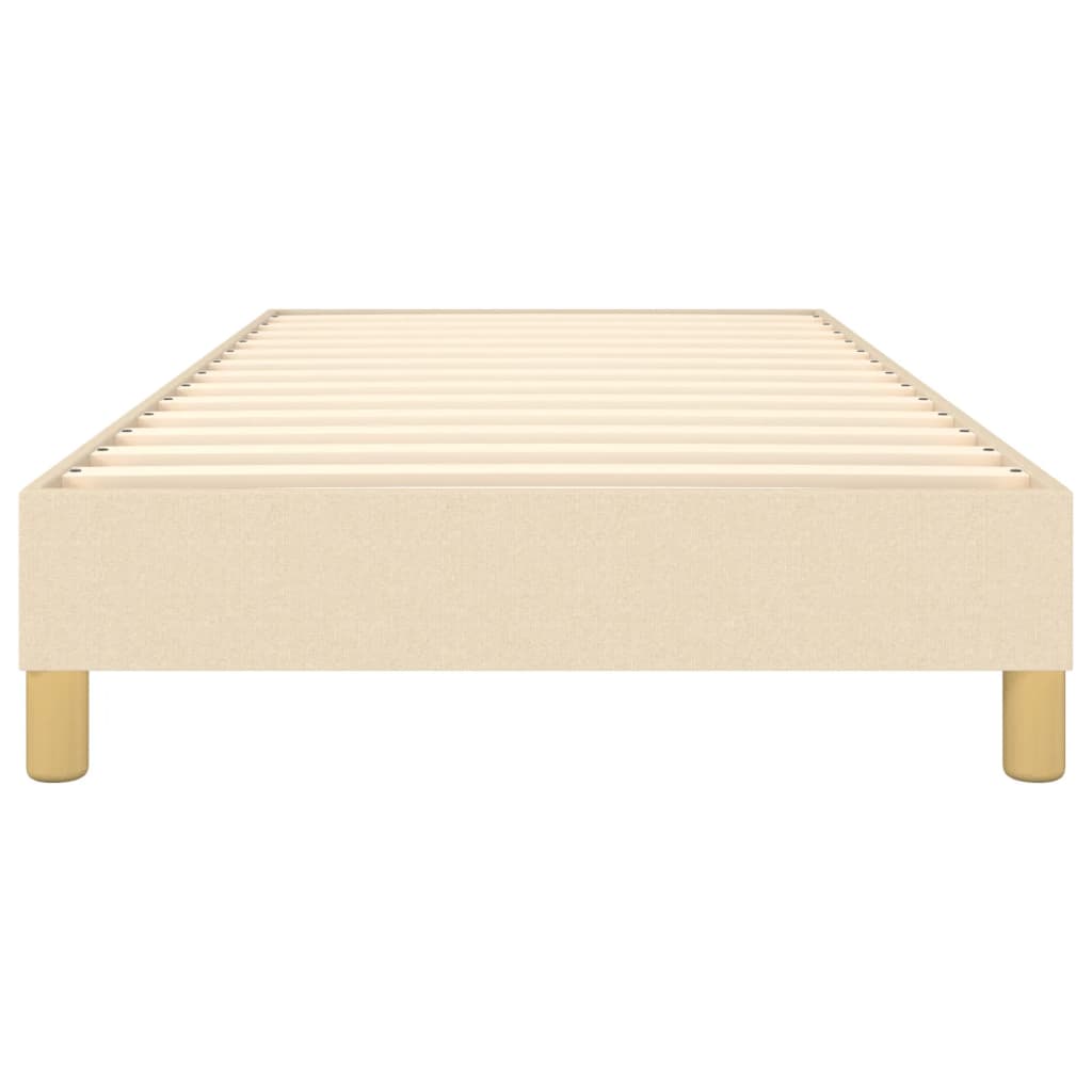 Cadre de lit sans matelas crème 100x200 cm tissu