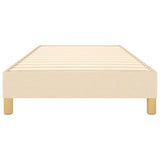 Cadre de lit sans matelas crème 100x200 cm tissu