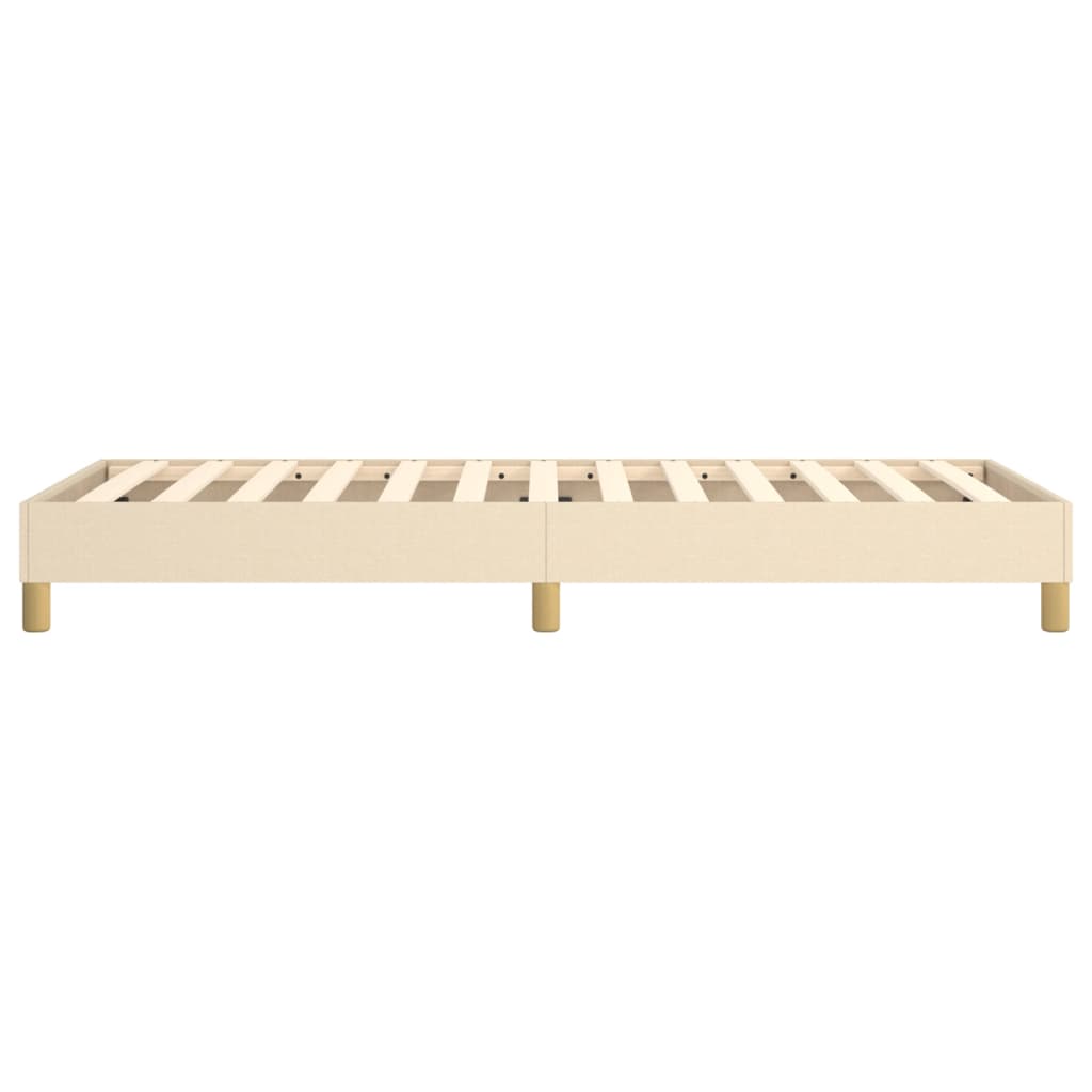 Cadre de lit sans matelas crème 100x200 cm tissu