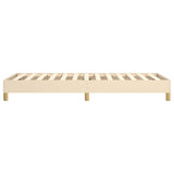 Cadre de lit sans matelas crème 100x200 cm tissu