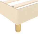 Cadre de lit sans matelas crème 100x200 cm tissu