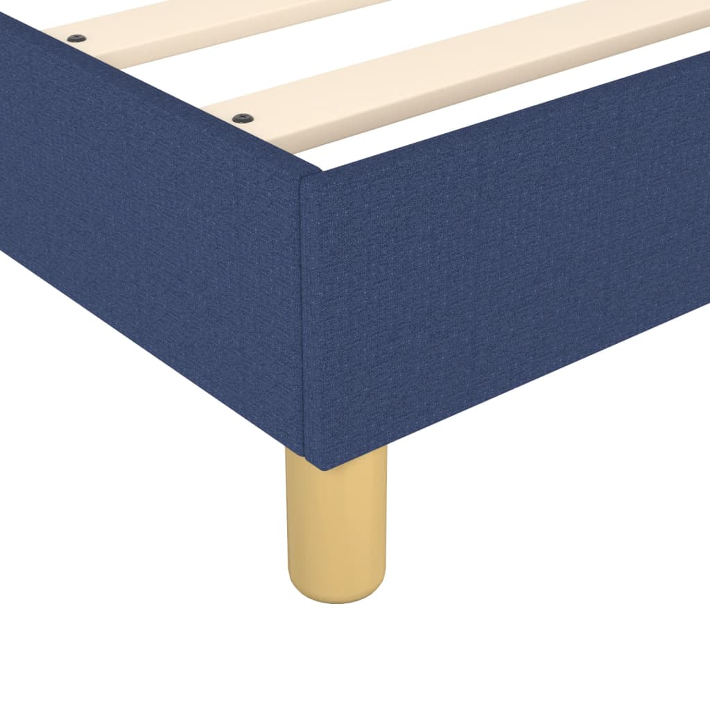 Cadre de lit sans matelas bleu 100x200 cm tissu