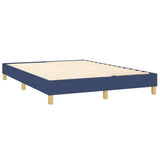 Cadre de lit sans matelas bleu 140x190 cm tissu