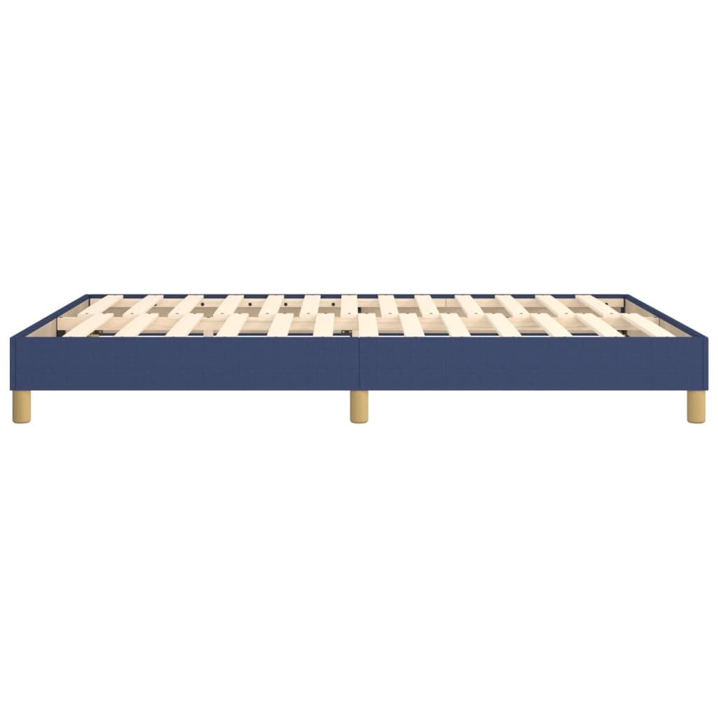 Cadre de lit sans matelas bleu 140x190 cm tissu