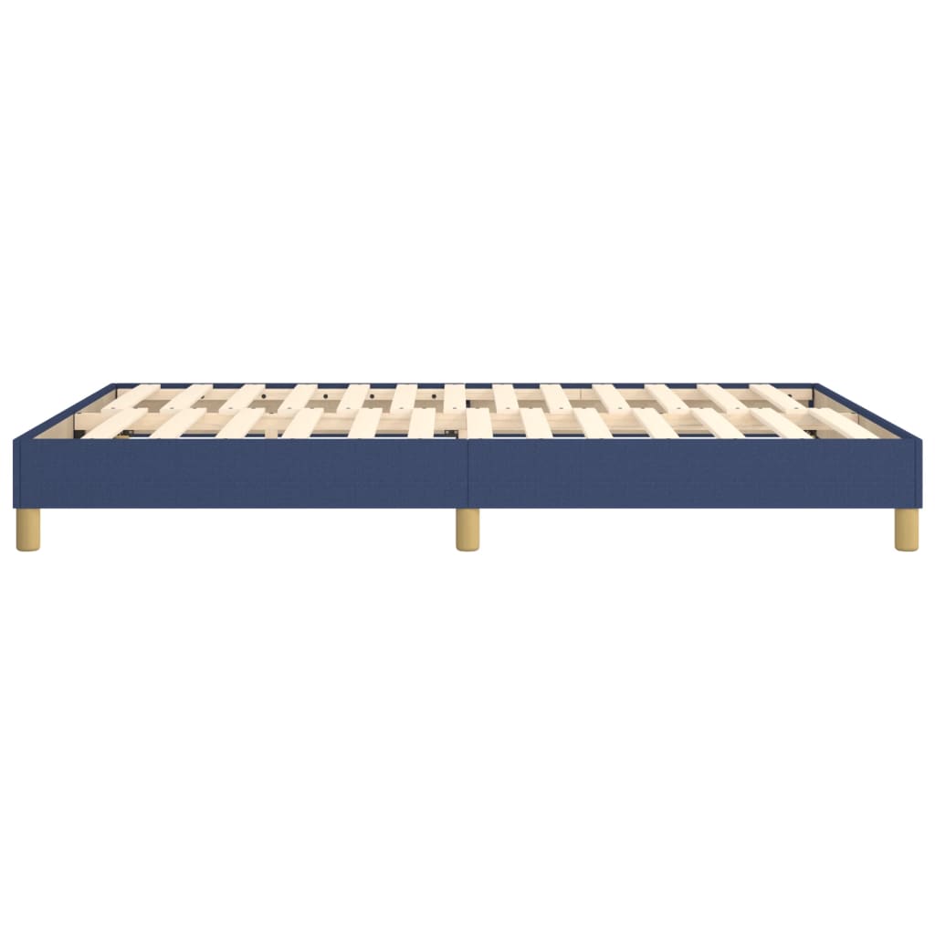 Cadre de lit sans matelas bleu 140x200 cm tissu