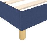 Cadre de lit sans matelas bleu 140x200 cm tissu