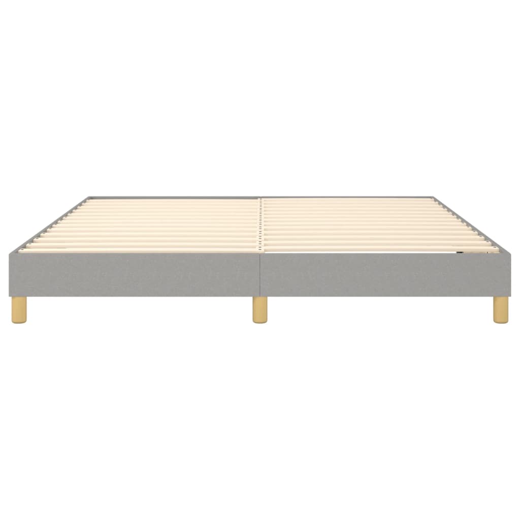 Cadre de lit sans matelas gris clair 160x200 cm tissu