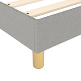 Cadre de lit sans matelas gris clair 160x200 cm tissu