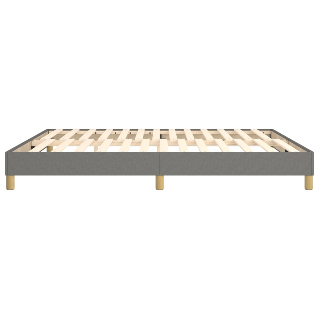 Cadre de lit sans matelas gris foncé 160x200 cm tissu