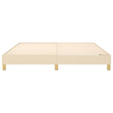 Cadre de lit sans matelas crème 160x200 cm tissu