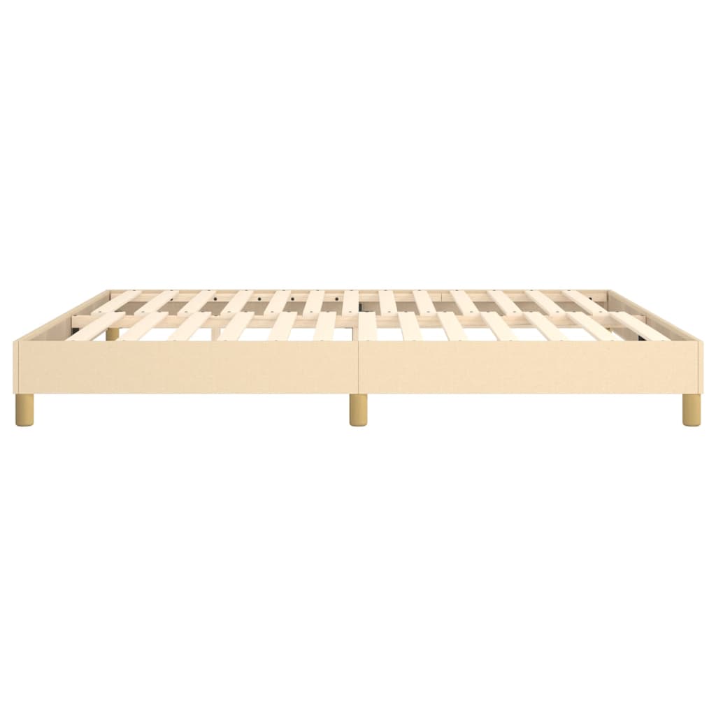 Cadre de lit sans matelas crème 160x200 cm tissu