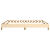 Cadre de lit sans matelas crème 160x200 cm tissu