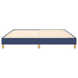 Cadre de lit sans matelas bleu 160x200 cm tissu