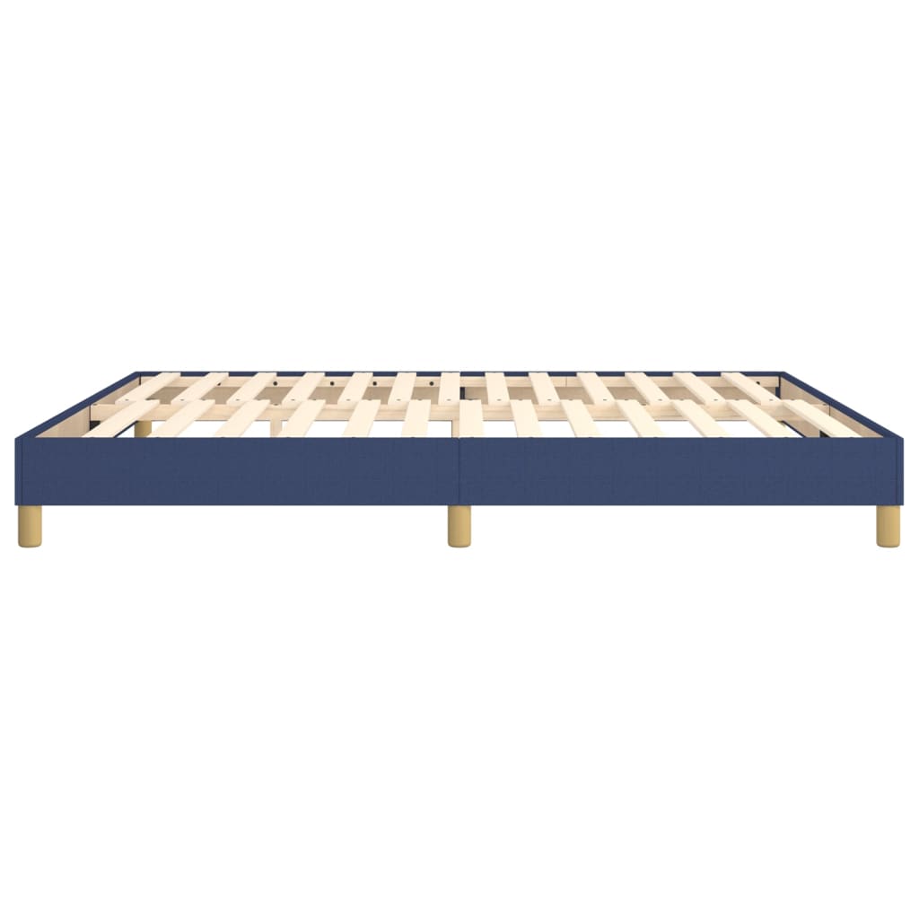 Cadre de lit sans matelas bleu 160x200 cm tissu