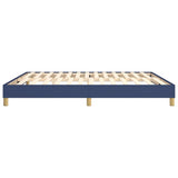 Cadre de lit sans matelas bleu 160x200 cm tissu