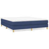 Cadre de lit sans matelas bleu 180x200 cm tissu