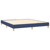 Cadre de lit sans matelas bleu 180x200 cm tissu