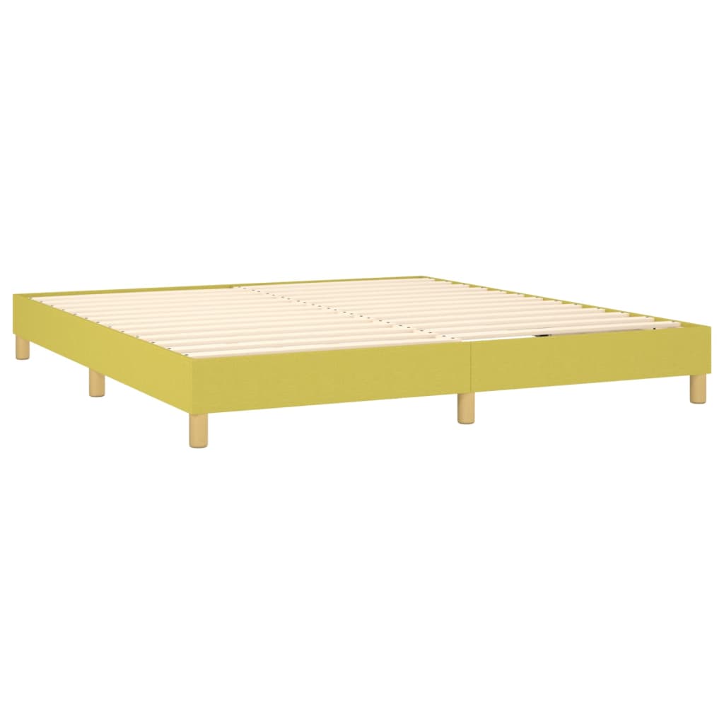 Cadre de lit sans matelas vert 180x200 cm tissu