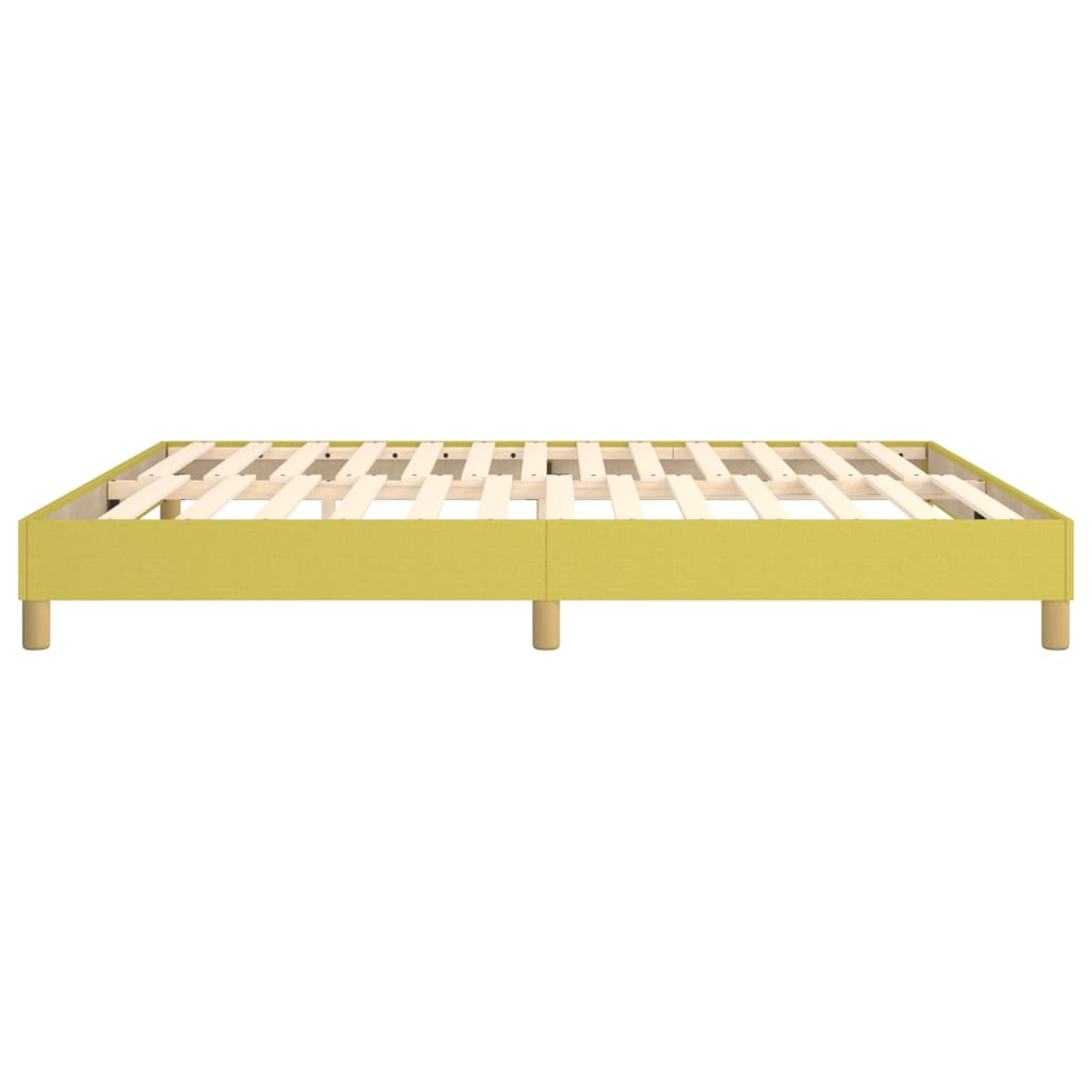 Cadre de lit sans matelas vert 180x200 cm tissu