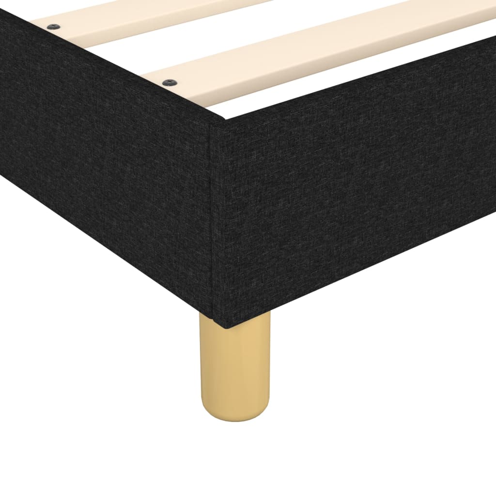 Cadre de lit sans matelas noir 200x200 cm tissu