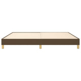 Cadre de lit sans matelas marron foncé 200x200 cm tissu