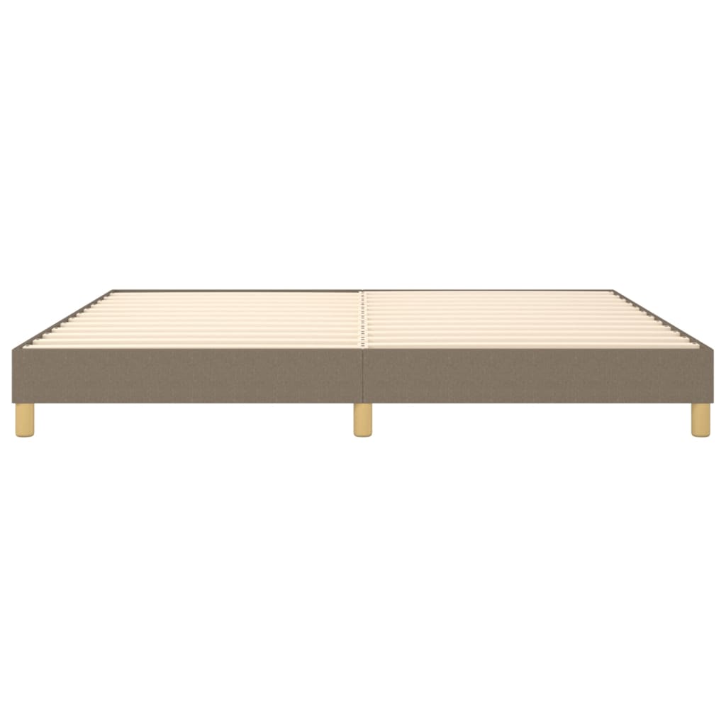 Cadre de lit sans matelas taupe 200x200 cm tissu