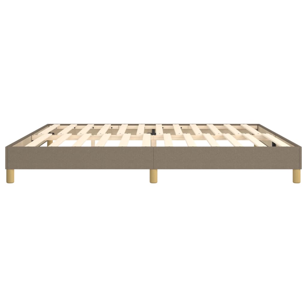 Cadre de lit sans matelas taupe 200x200 cm tissu