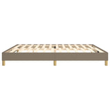 Cadre de lit sans matelas taupe 200x200 cm tissu