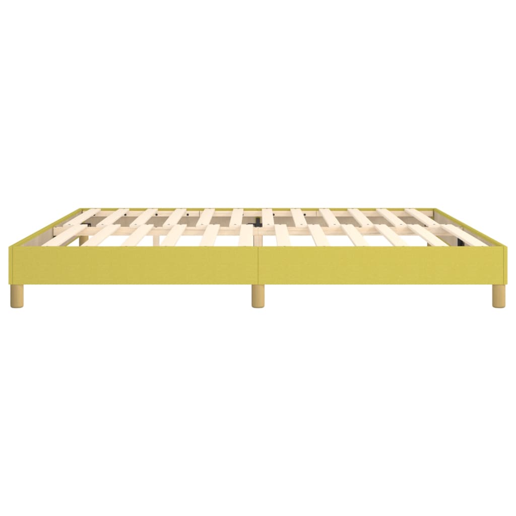 Cadre de lit sans matelas vert 200x200 cm tissu