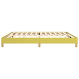 Cadre de lit sans matelas vert 200x200 cm tissu